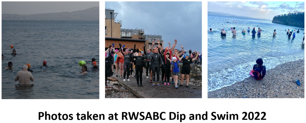 Selection of photos from 2022 RWSABC New Year's Day Dip and Swim