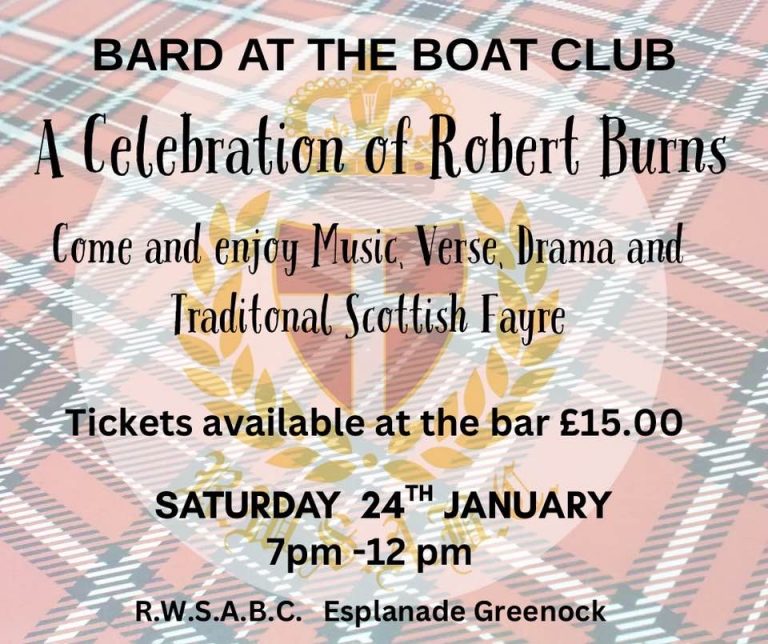 poster publicising Bard at the Boat Club