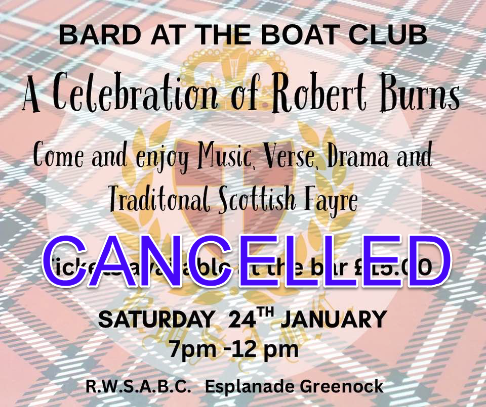 Burns Night Cancellation Poster