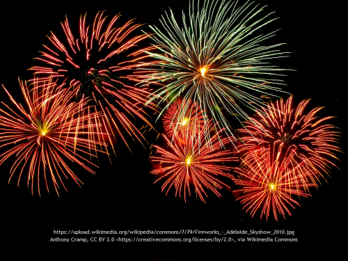 Fireworks graphic for website with attribution